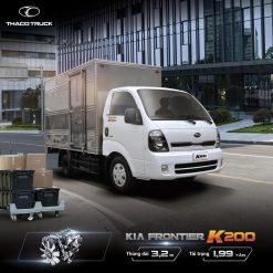 Xe tải K200 thùng kín của Thaco Bắc Ninh