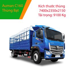 Ảnh xe Auman C160 Thùng bạt màu xanh của Thaco Bắc Ninh
