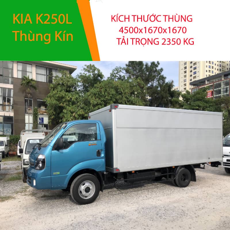 Ảnh xe Kia K250L thùng kín màu xanh tại Thaco Bắc Ninh Ảnh xe Kia K250L thùng kín màu xanh tại Thaco Bắc Ninh