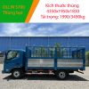 Ảnh xe Ollin S700 thùng bạt màu xanh của Thaco Bắc Ninh