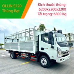 Ảnh xe tải Ollin S720 Thùng bạt màu trắng của Thaco Bắc Ninh