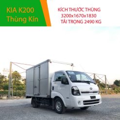 Xe kia K200 Thùng kín màu trắng tại Thaco Bắc Ninh