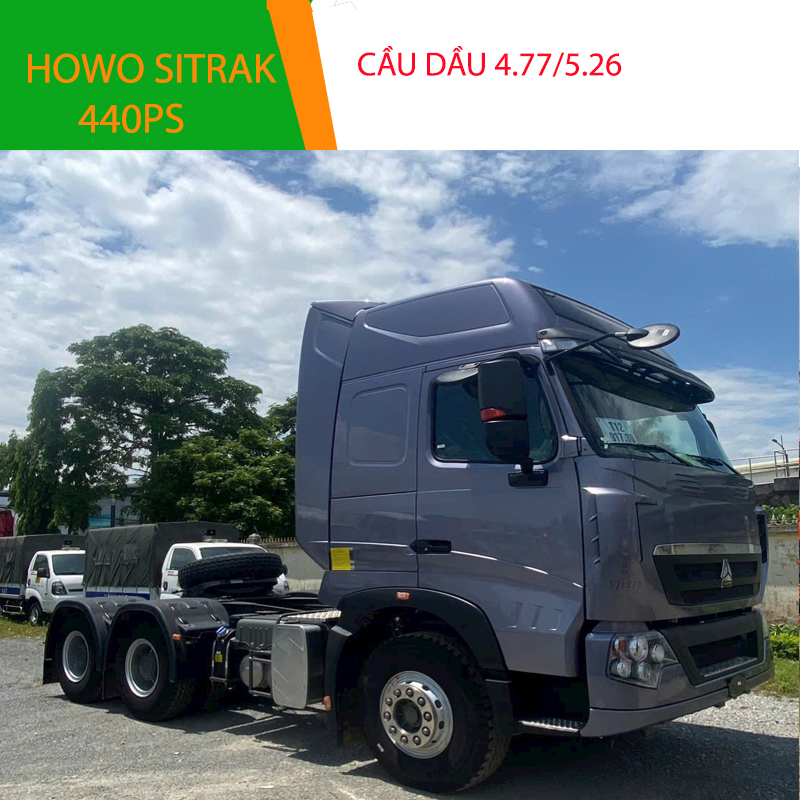 Ảnh đầu kéo Howo Sitrack T7H màu Xám cầu dầu tại Thaco Bắc ninh