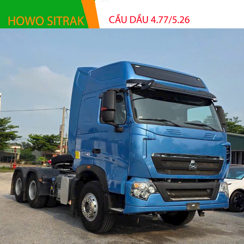 Ảnh xe đầu kéo Howo Sitrack T7H màu Xanh cầu dầu ở Thaco Bắc ninh