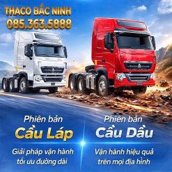 Ảnh xe đầu kéo cầu dầu và Láp Howo T7H tại Thaco Bắc Ninh
