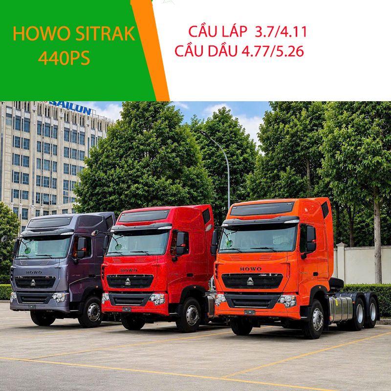 Ảnh Màu xe đầu kéo cầu dầu và Láp Howo T7H tại Thaco Bắc Ninh Ảnh Màu xe đầu kéo cầu dầu và Láp Howo T7H tại Thaco Bắc Ninh