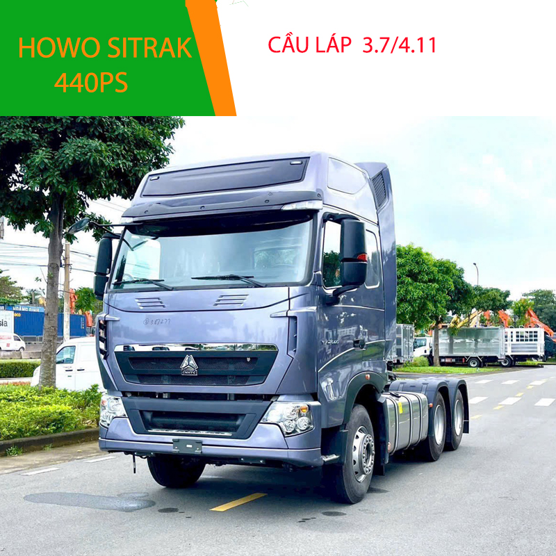 Ảnh đầu kéo Howo Sitrack T7H màu Xám cầu láp tại Thaco Bắc ninh Ảnh đầu kéo Howo Sitrack T7H màu Xám cầu láp tại Thaco Bắc ninh