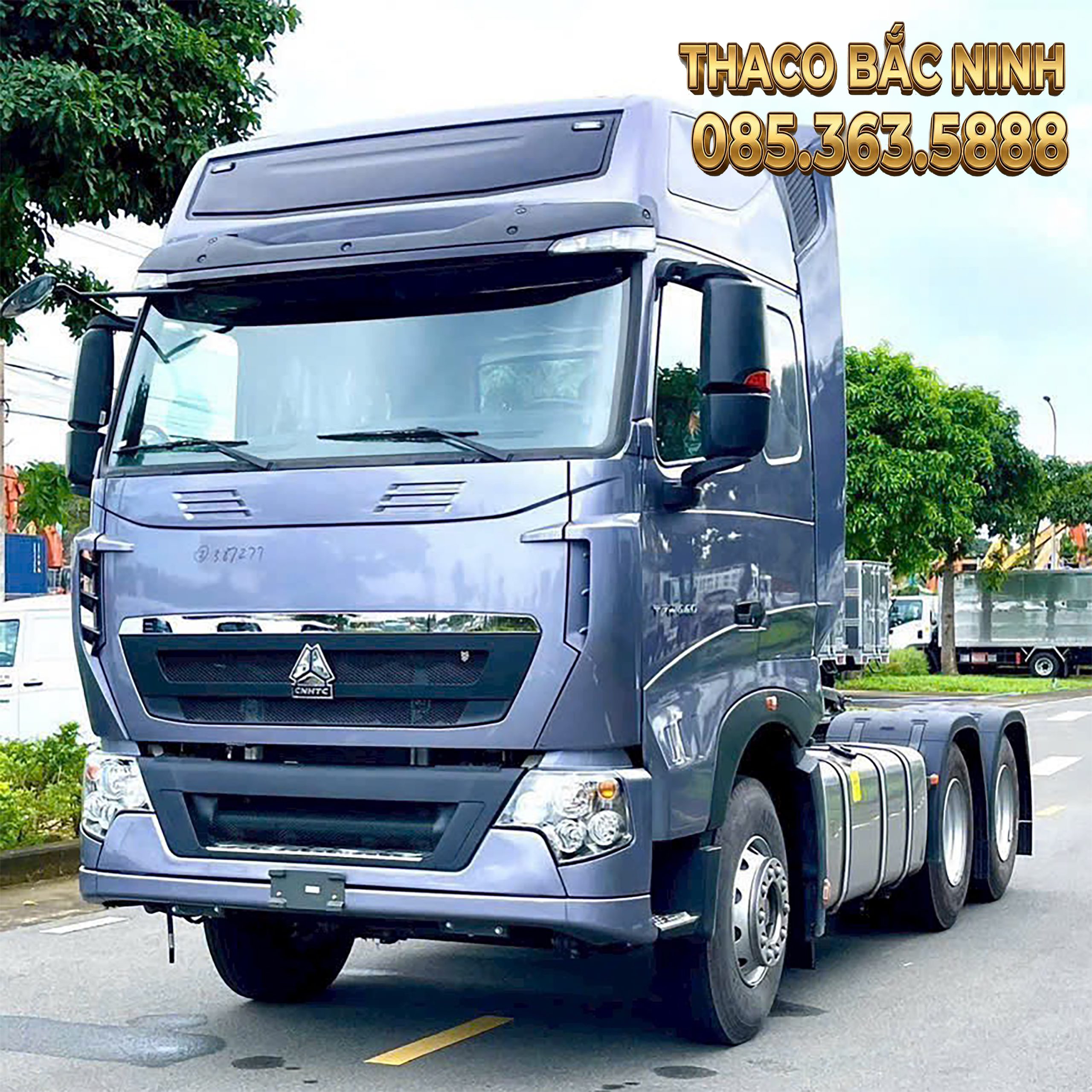 Ảnh đầu kéo Howo Sitrack T7H màu xám tại Thaco Bắc ninh Ảnh đầu kéo Howo Sitrack T7H màu xám tại Thaco Bắc ninh